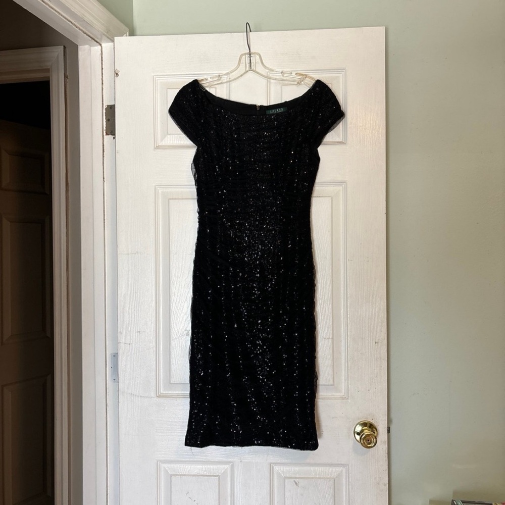 Lauren Ralph Lauren evening Sparkling Black Dress